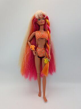 Vtg Hula Girl Pink/ Orange Hair Barbie Doll 1996 Mattel